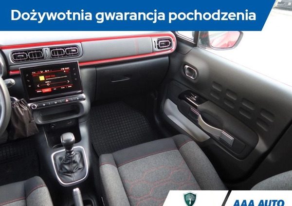 Citroen C3 cena 53000 przebieg: 76009, rok produkcji 2019 z Nowogród Bobrzański małe 172